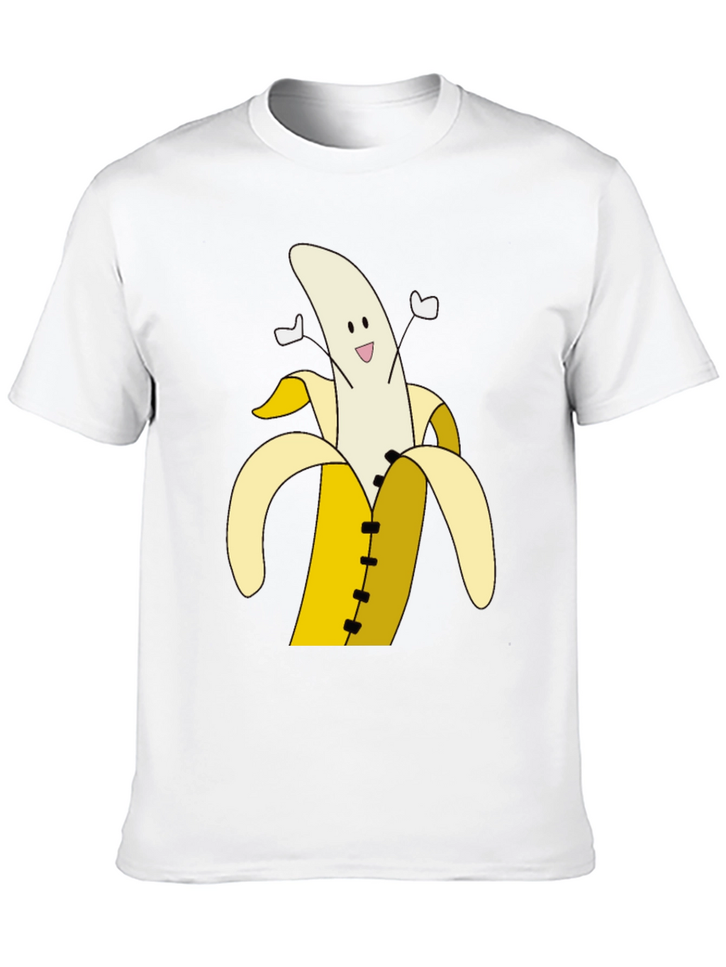 Banana Cartoon T-Shirt - Black Cotton Tee