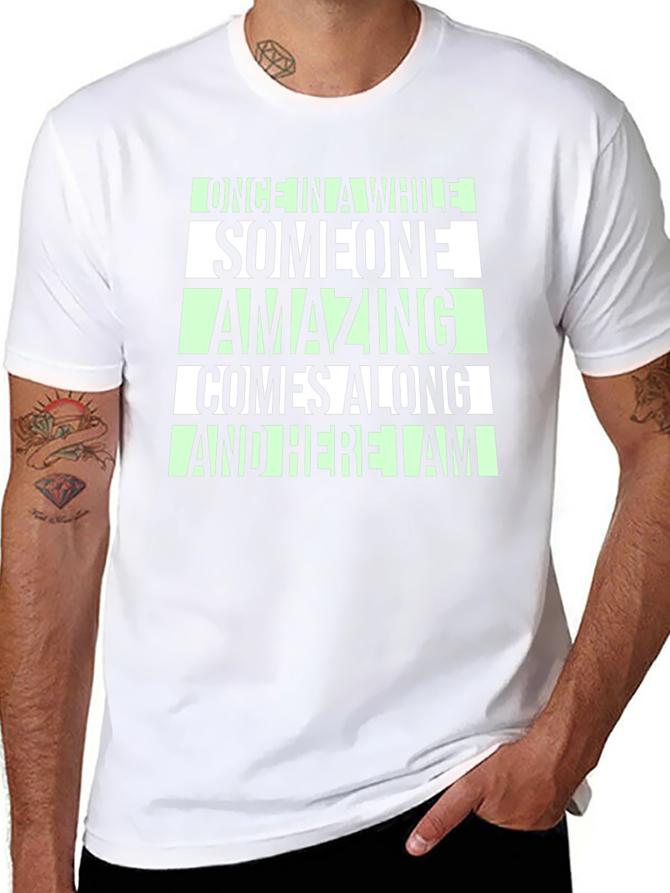 Amazing Comes Along Black T-Shirt