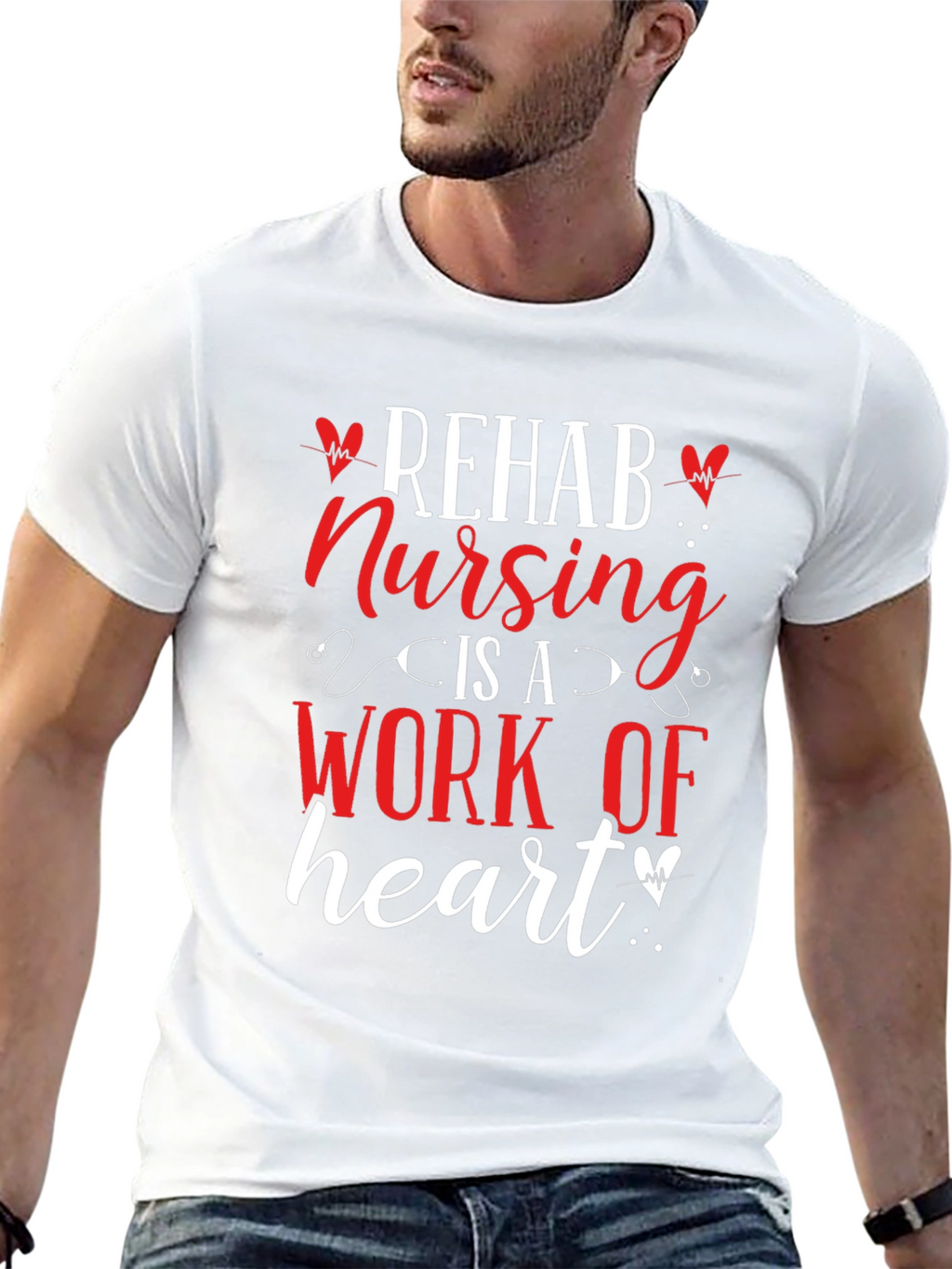Rehab Nursing Heart T-Shirt