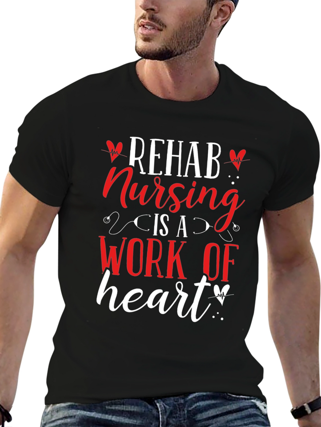 Rehab Nursing Heart T-Shirt