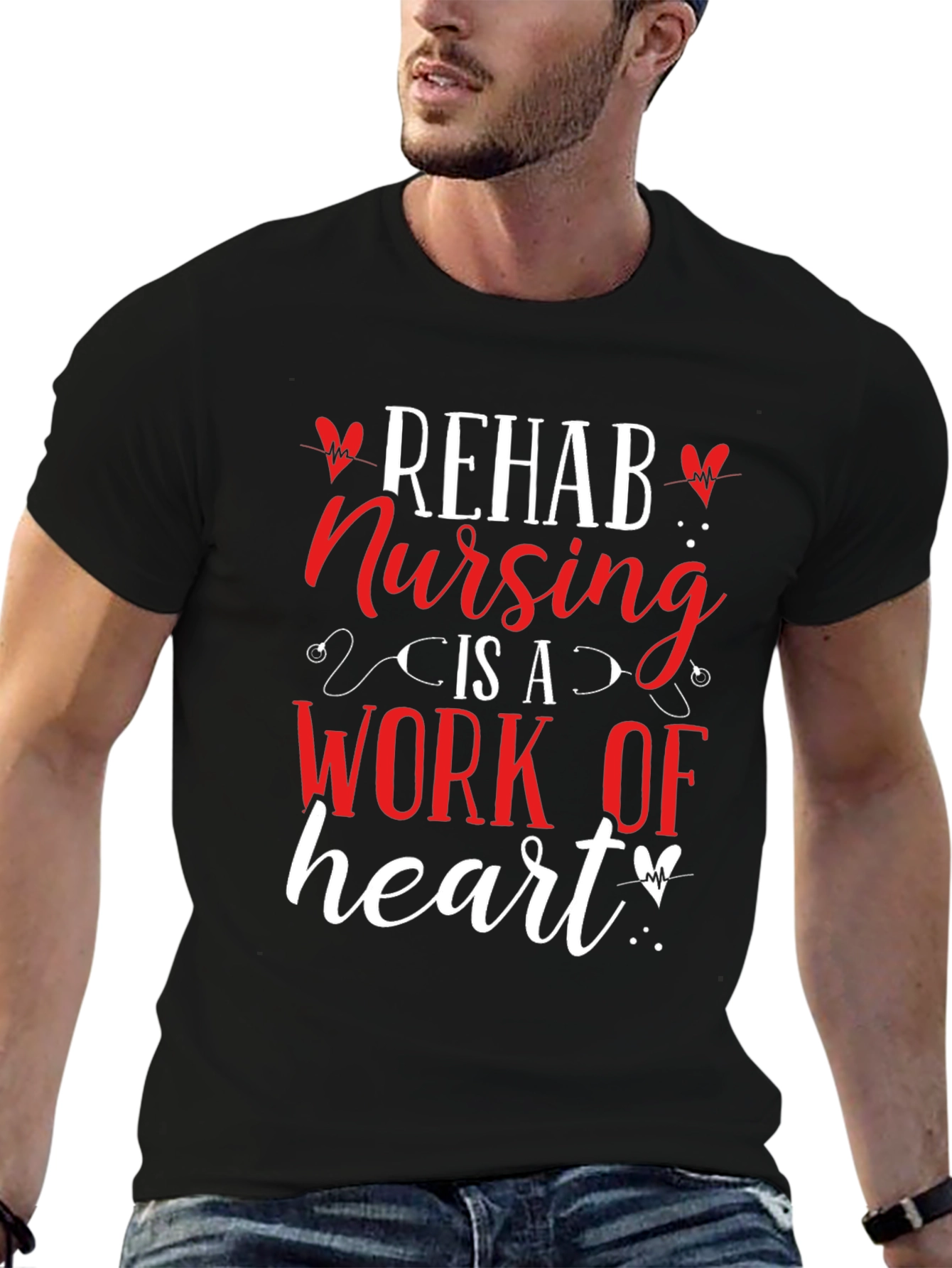 Rehab Nursing Heart T-Shirt