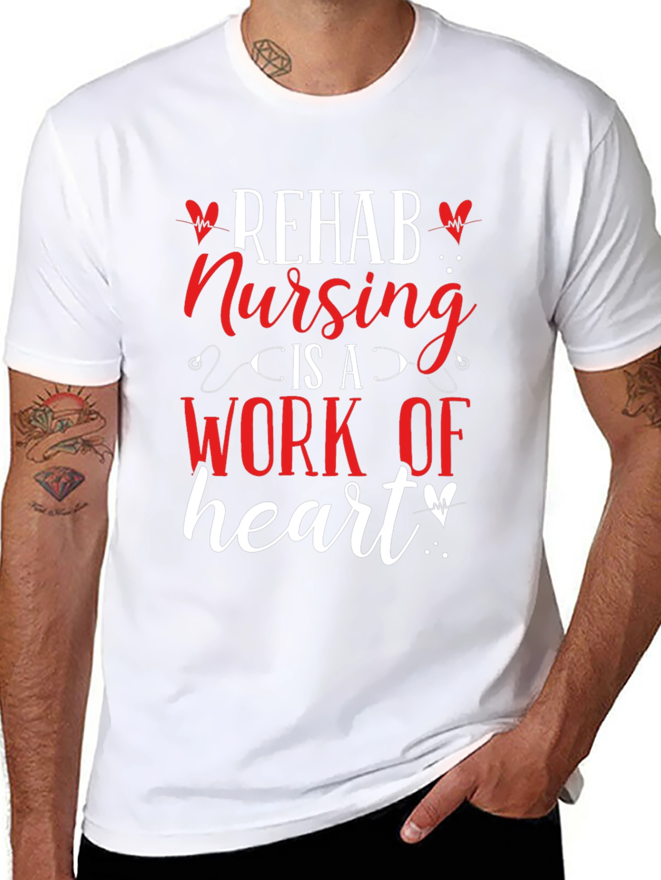 Rehab Nursing Heart T-Shirt