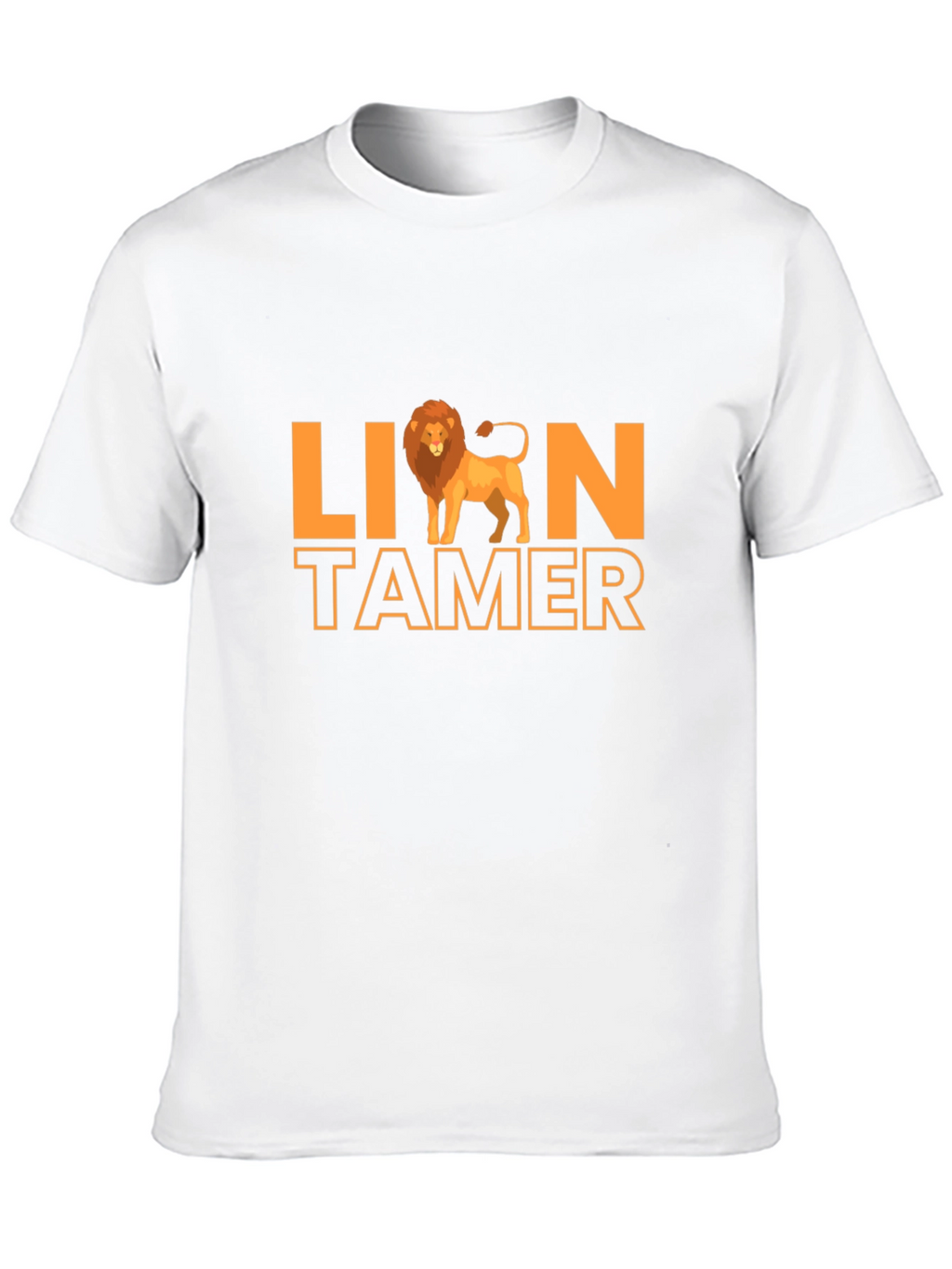 Lion Tamer Graphic Print Black T-Shirt