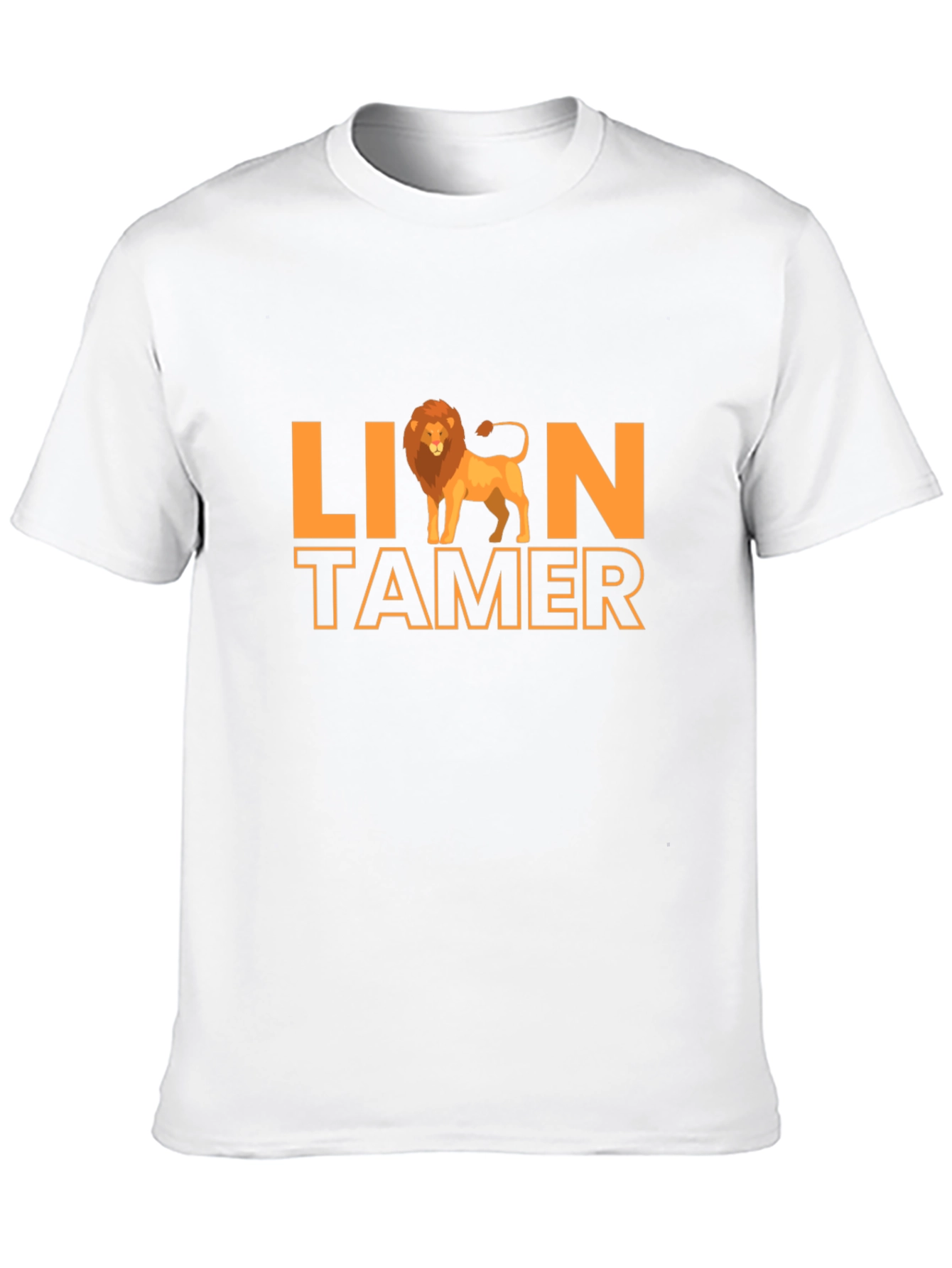 Lion Tamer Graphic Print Black T-Shirt