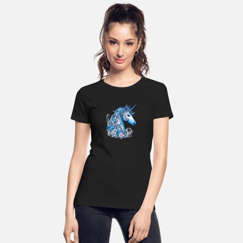 Abstract blue unicorn