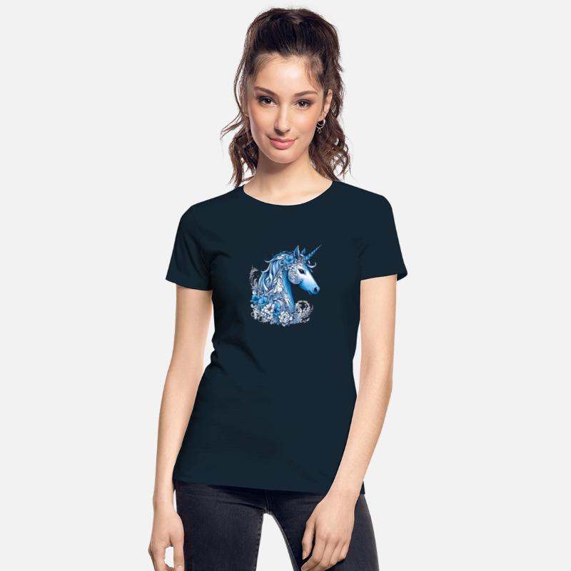 Abstract blue unicorn