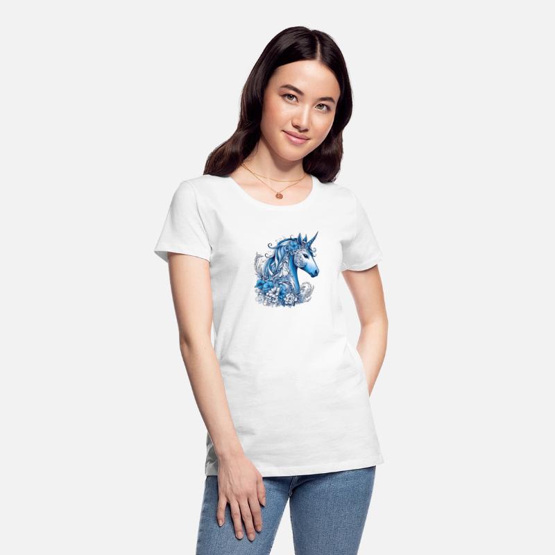 Abstract blue unicorn