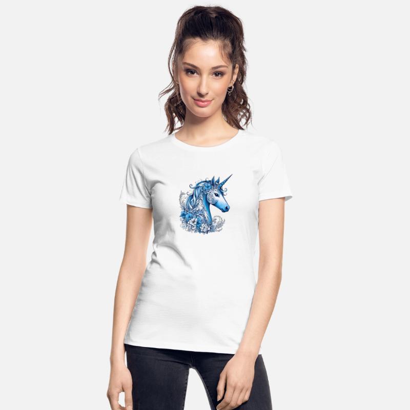 Abstract blue unicorn