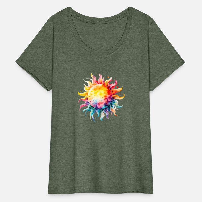 Abstract Sun Painting with Bright Colors