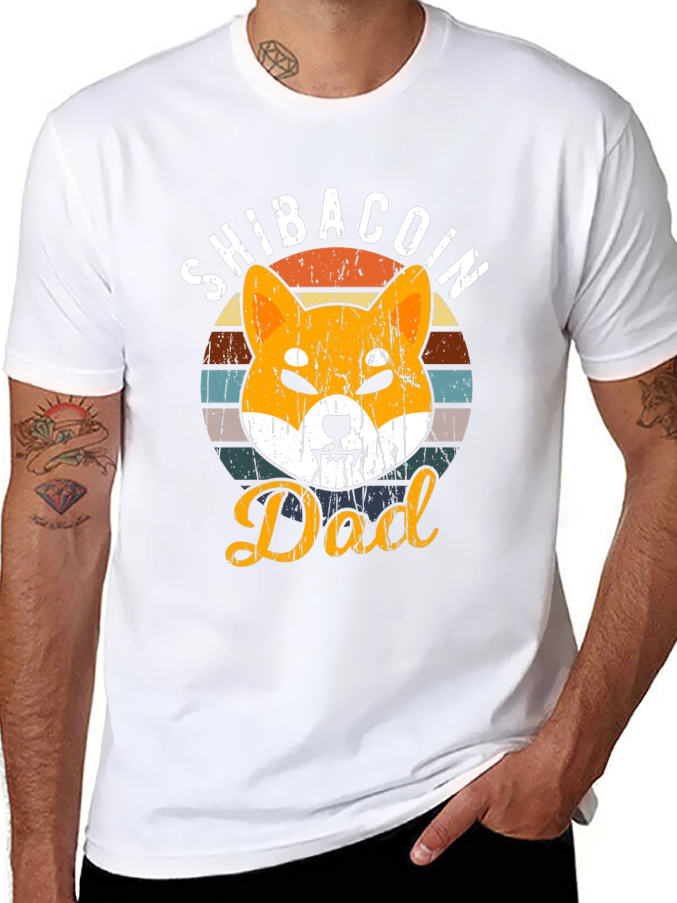 ShibaCoin Dad Graphic Tee - Crypto Lover Gift
