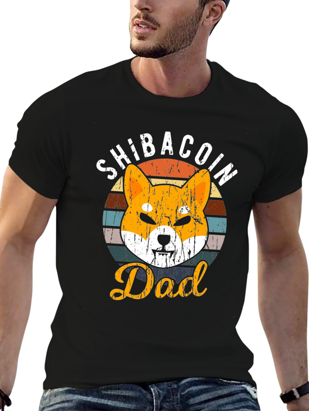 ShibaCoin Dad Graphic Tee - Crypto Lover Gift