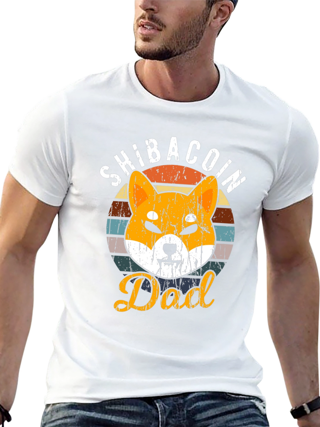 ShibaCoin Dad Graphic Tee - Crypto Lover Gift