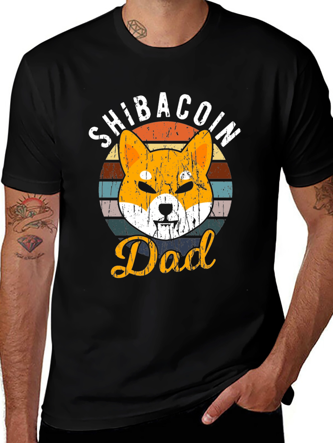 ShibaCoin Dad Graphic Tee - Crypto Lover Gift