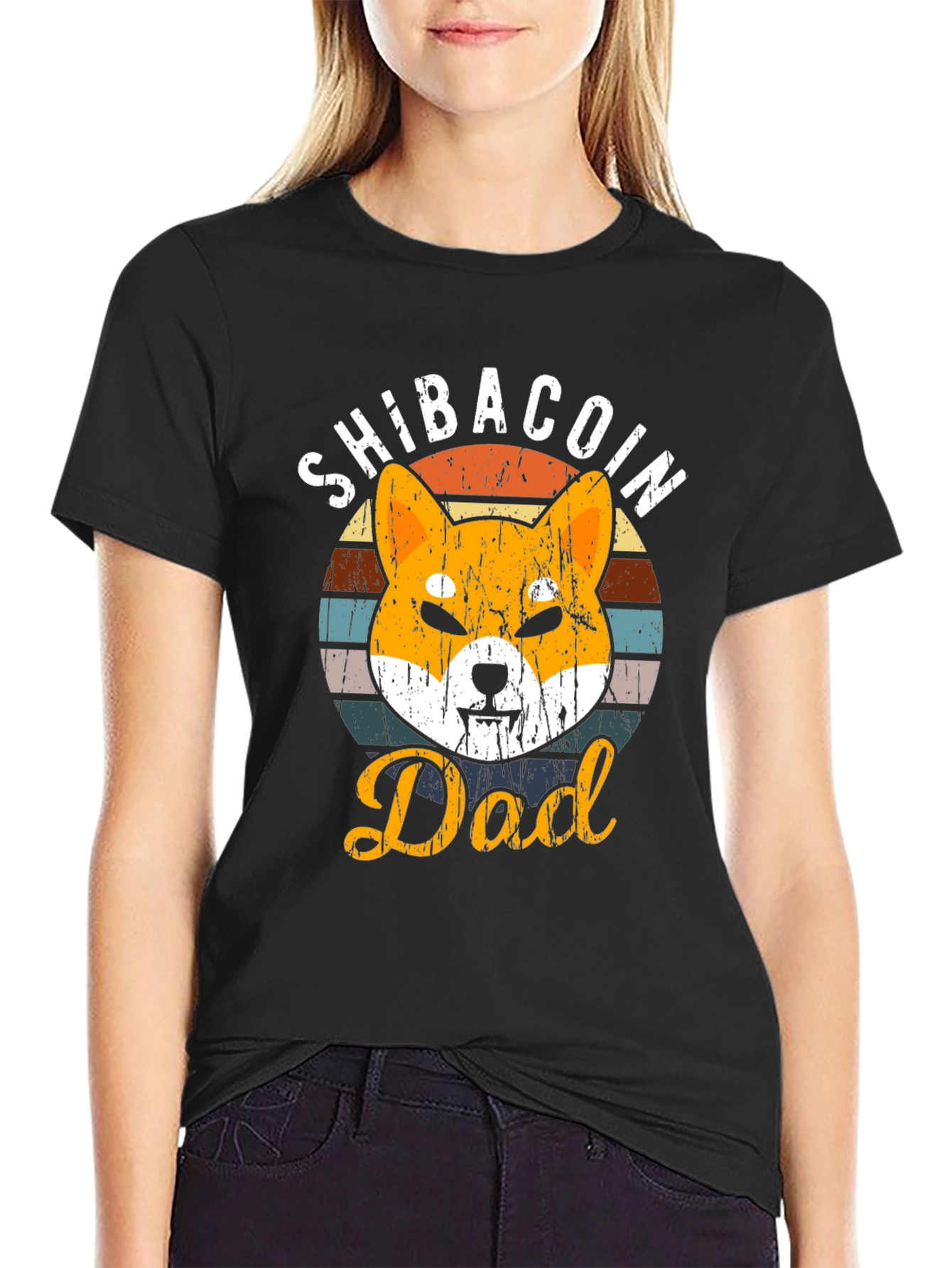 ShibaCoin Dad Graphic Tee - Crypto Lover Gift