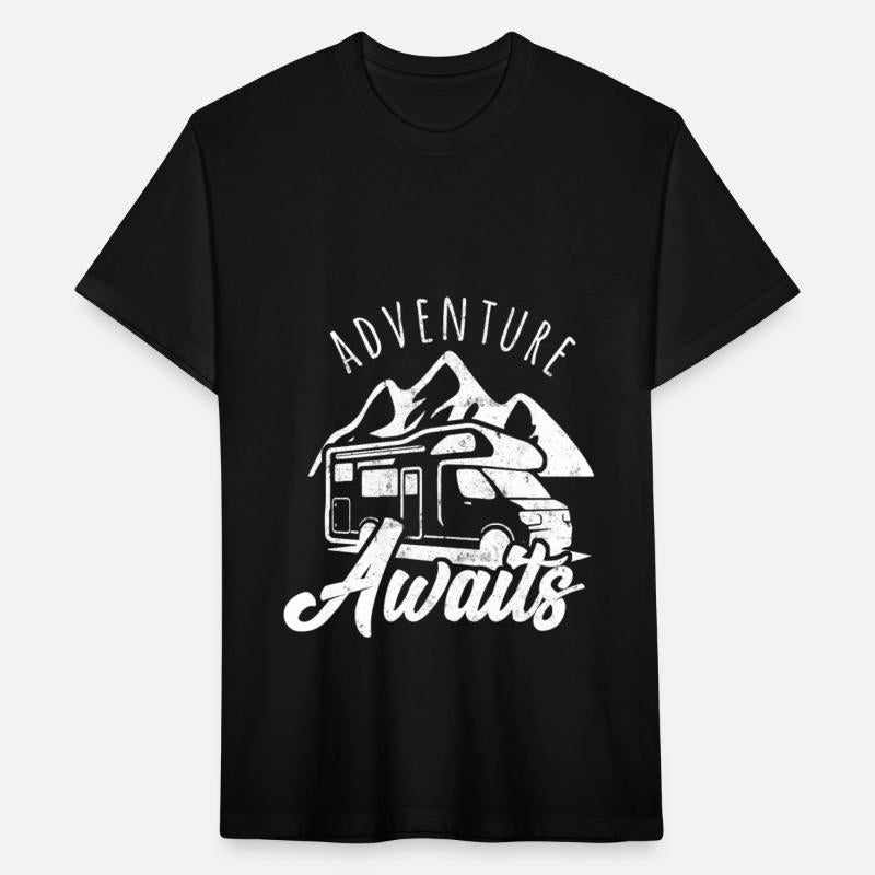 Adventure Awaits Shirt RV Camping Outdoor Travel Design for RV Vacationers Gift for Road Trips