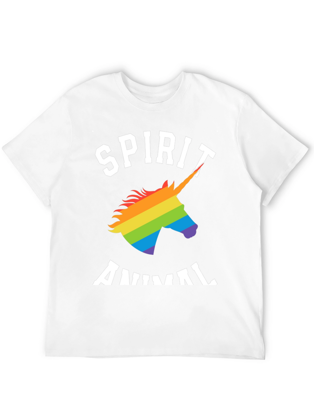 Spirit Animal Rainbow Unicorn Graphic T-Shirt