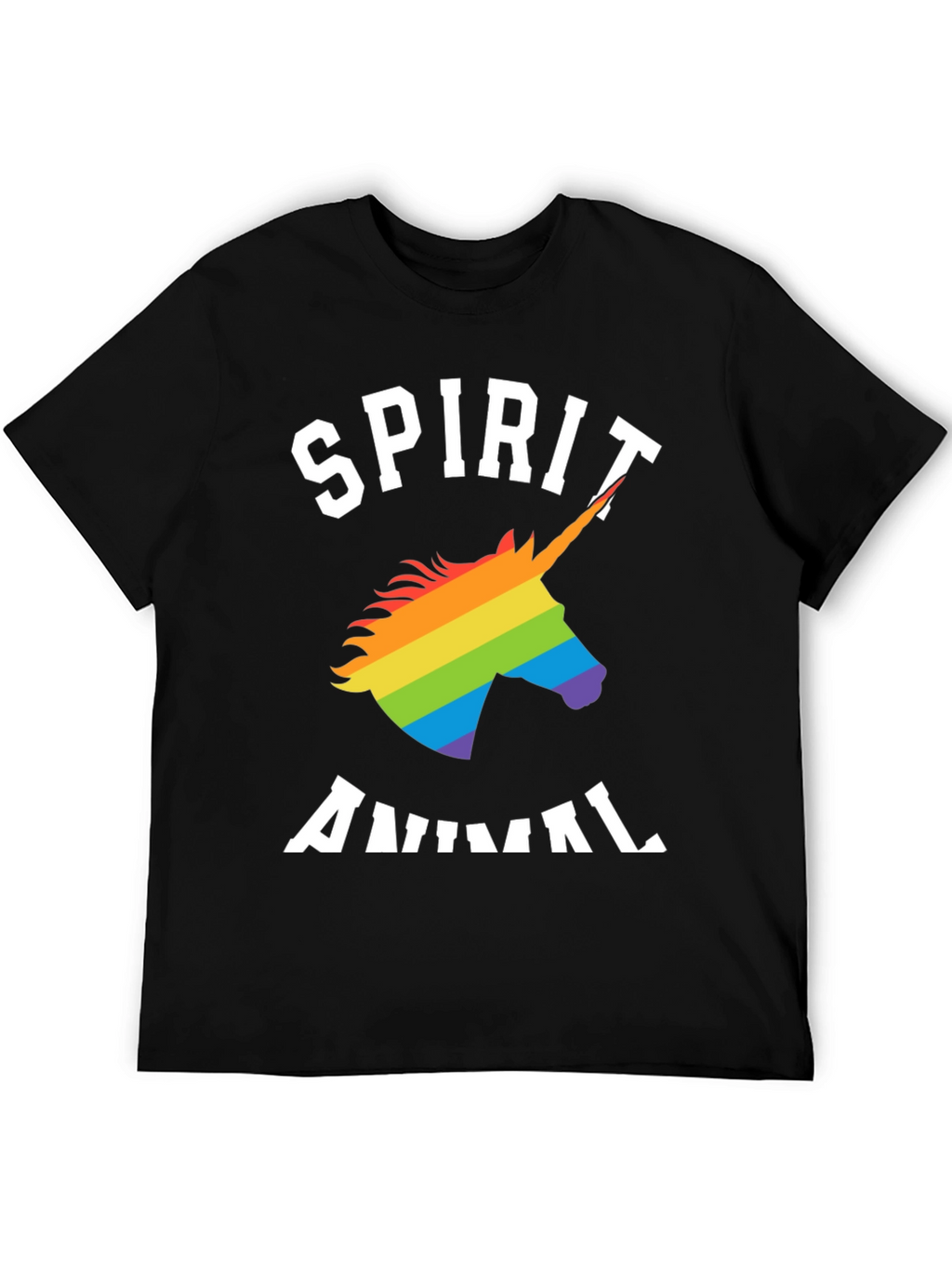 Spirit Animal Rainbow Unicorn Graphic T-Shirt