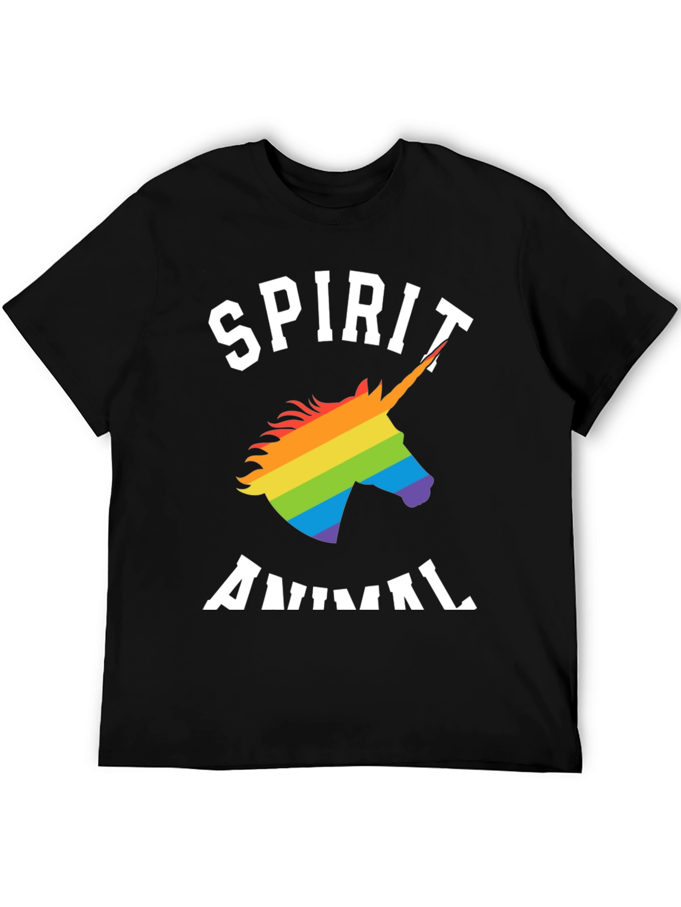 Spirit Animal Rainbow Unicorn Graphic T-Shirt