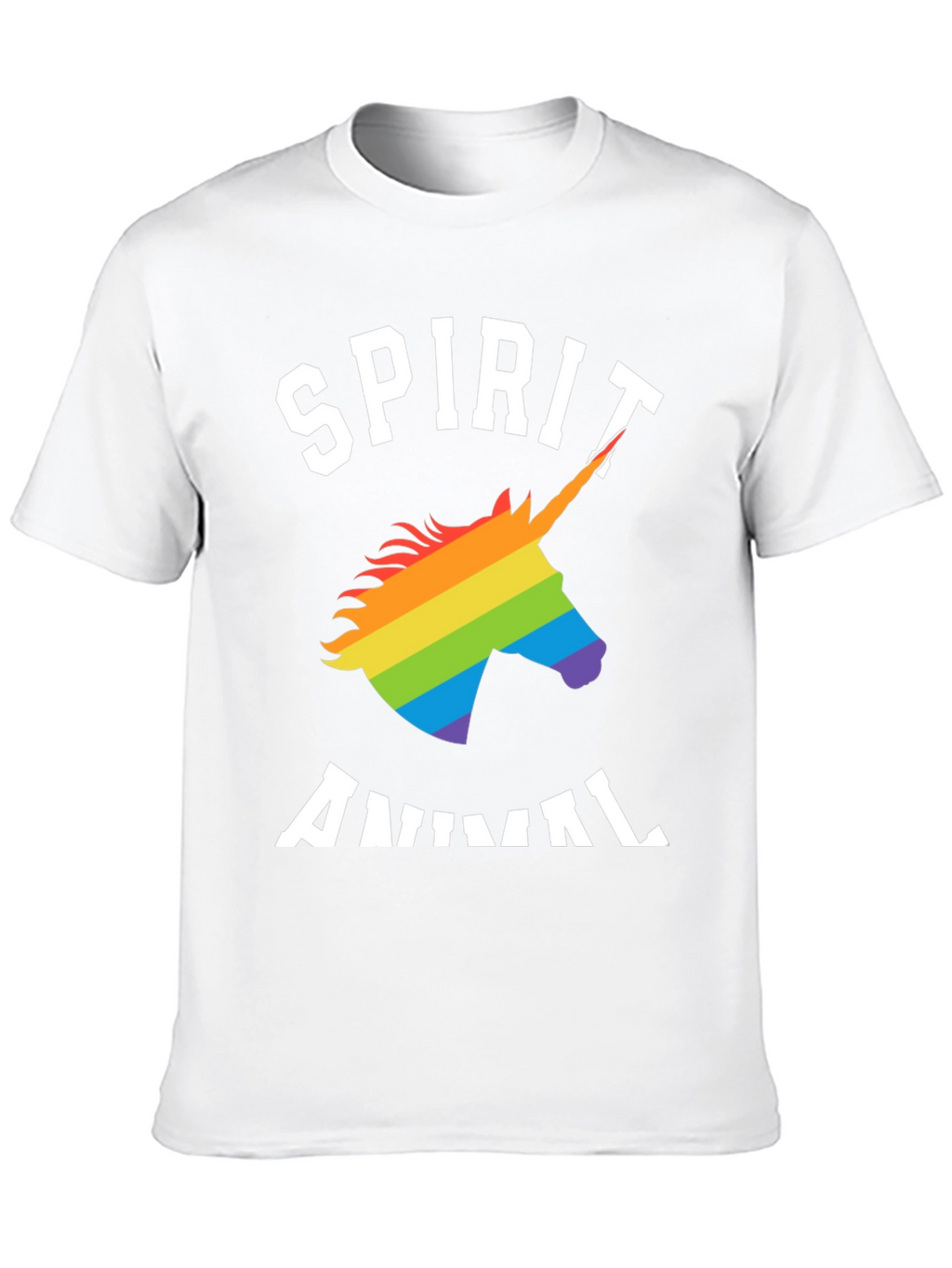 Spirit Animal Rainbow Unicorn Graphic T-Shirt