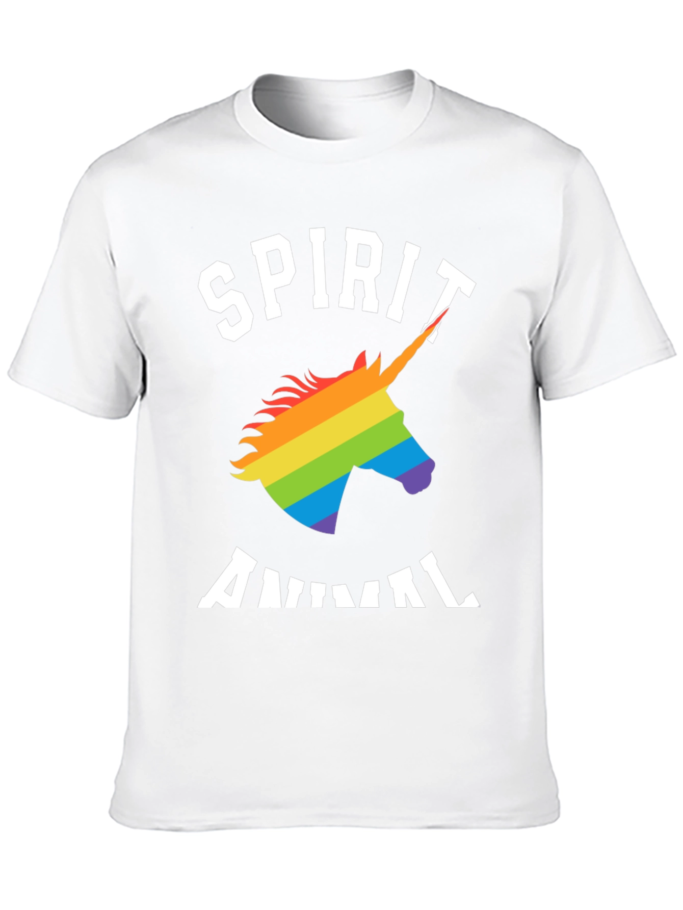 Spirit Animal Rainbow Unicorn Graphic T-Shirt