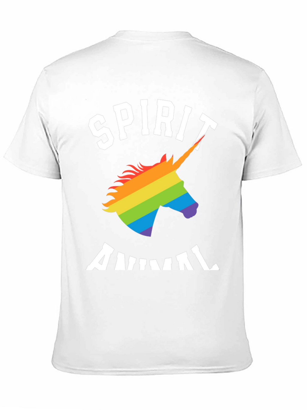 Spirit Animal Rainbow Unicorn Graphic T-Shirt