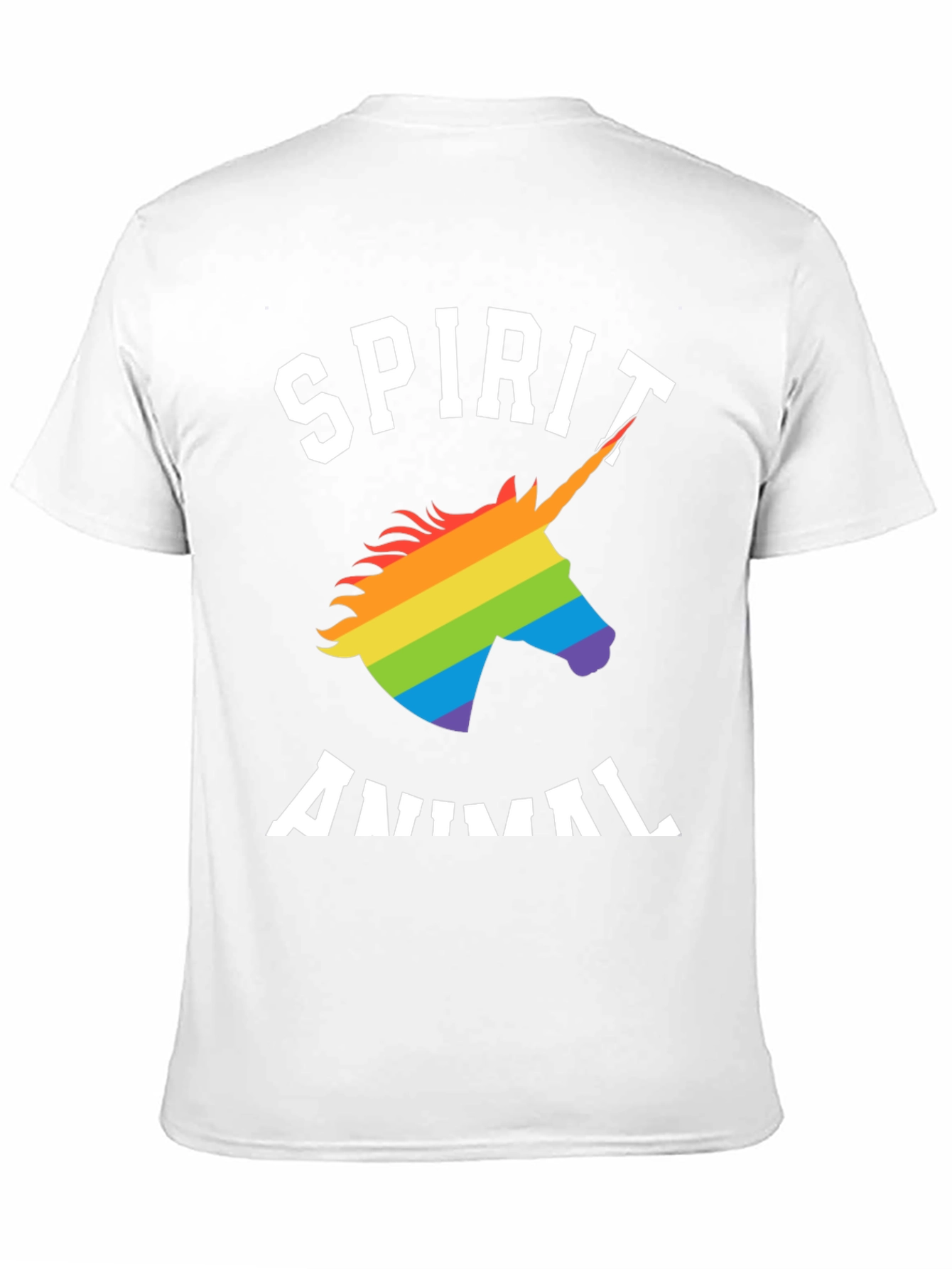 Spirit Animal Rainbow Unicorn Graphic T-Shirt