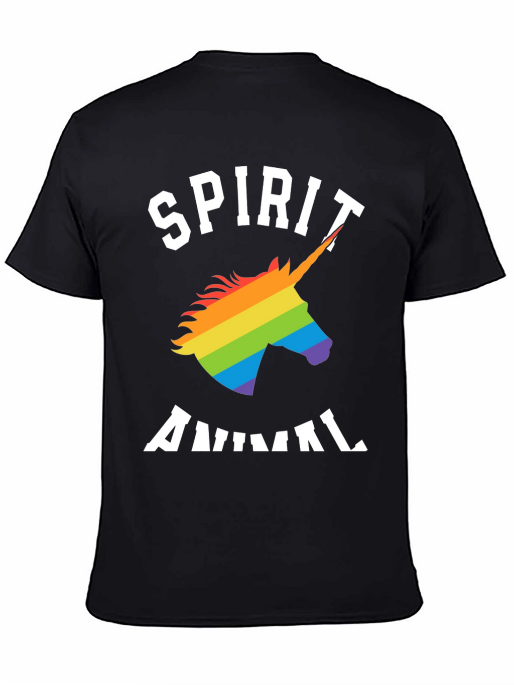Spirit Animal Rainbow Unicorn Graphic T-Shirt