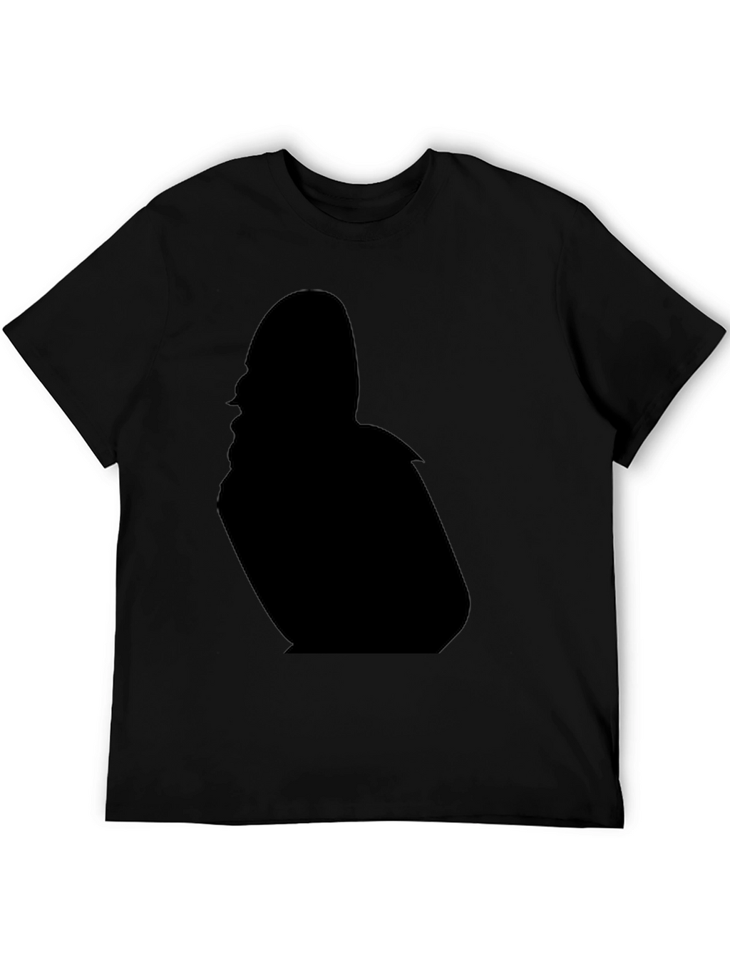 Black T-Shirt with Silhouette Design