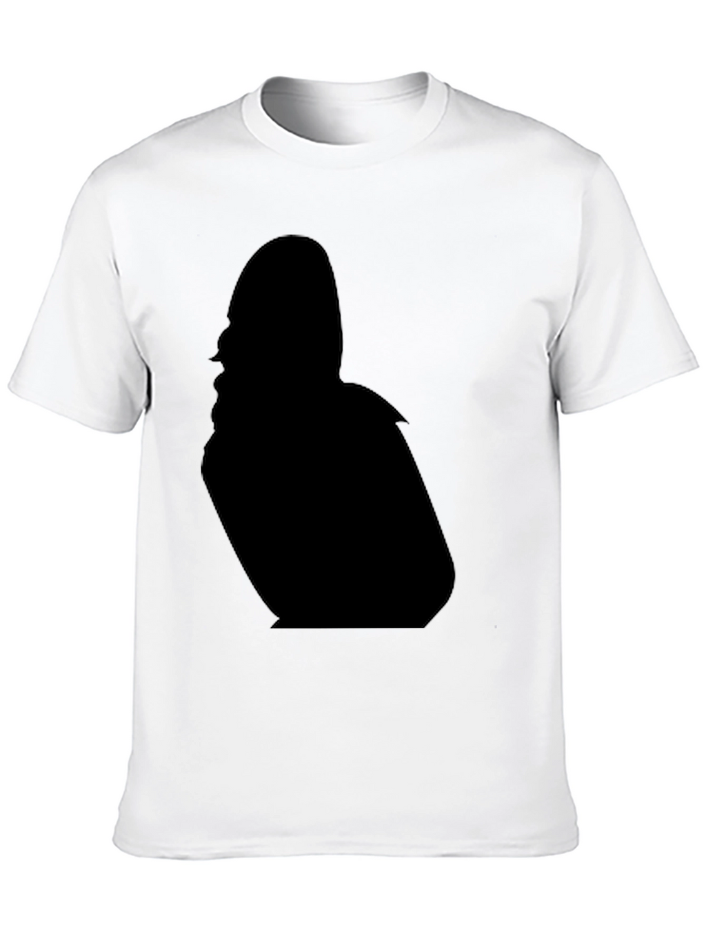 Black T-Shirt with Silhouette Design