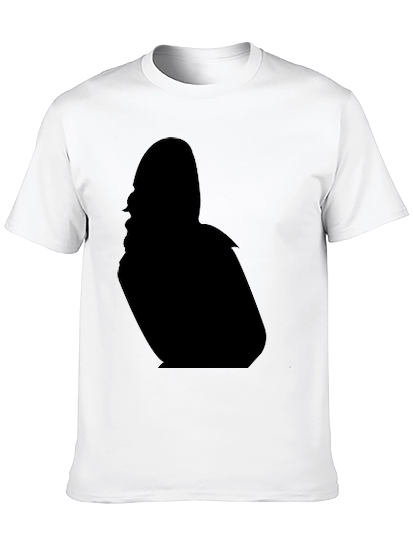 Black T-Shirt with Silhouette Design