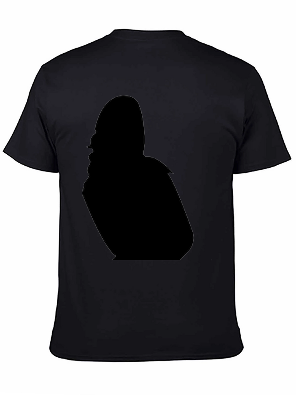 Black T-Shirt with Silhouette Design
