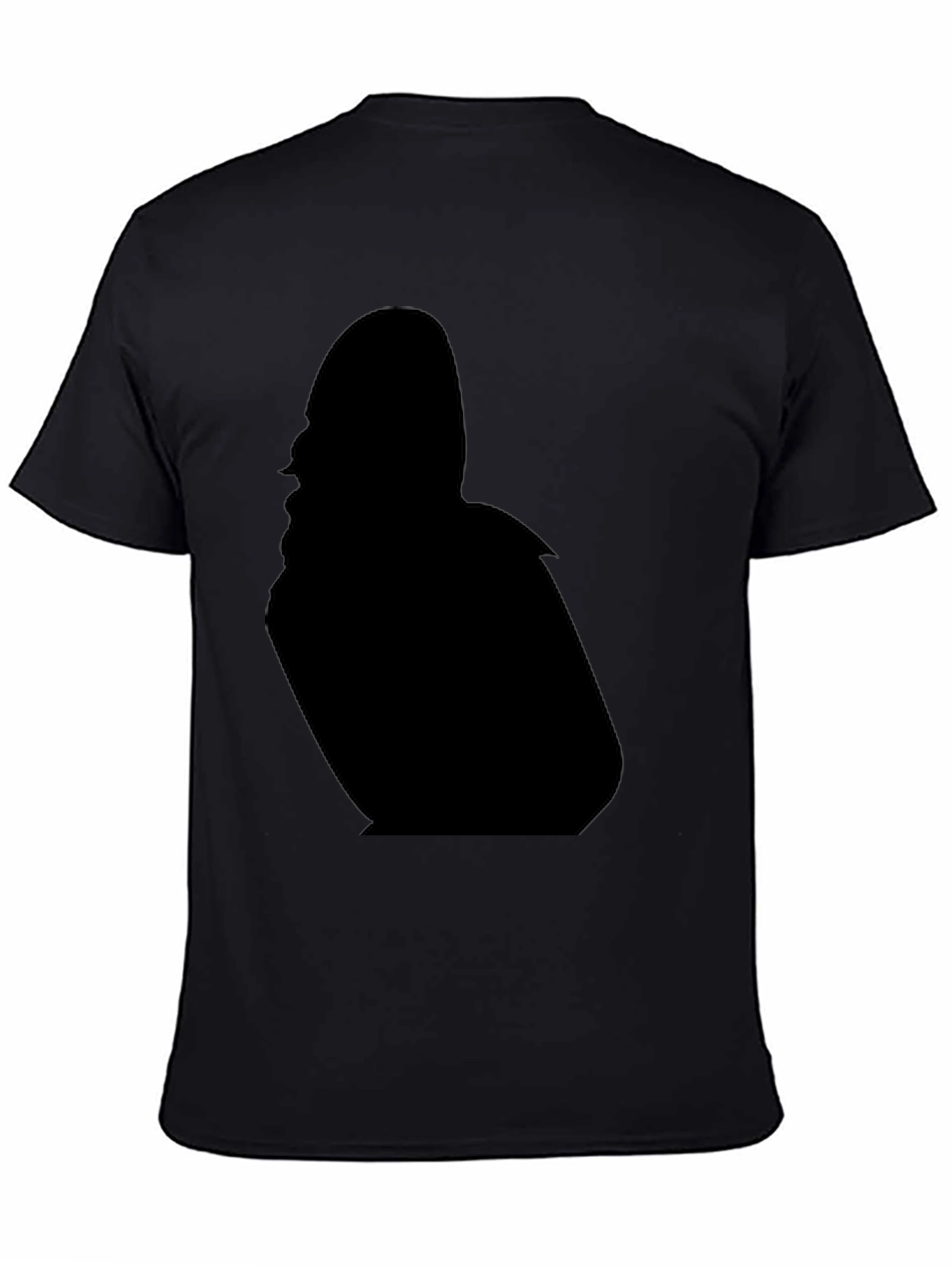 Black T-Shirt with Silhouette Design