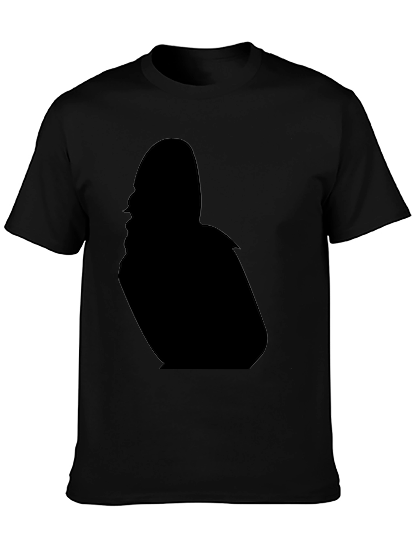 Black T-Shirt with Silhouette Design