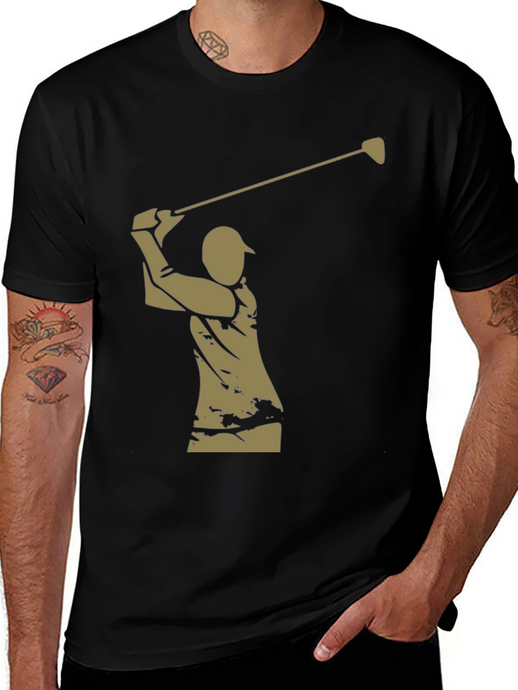 Golf Swing Graphic Tee - Stylish Golfer T-Shirt