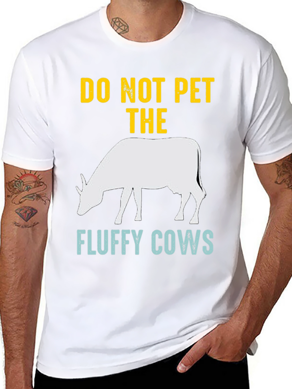 Do Not Pet The Fluffy Cows Graphic Tee