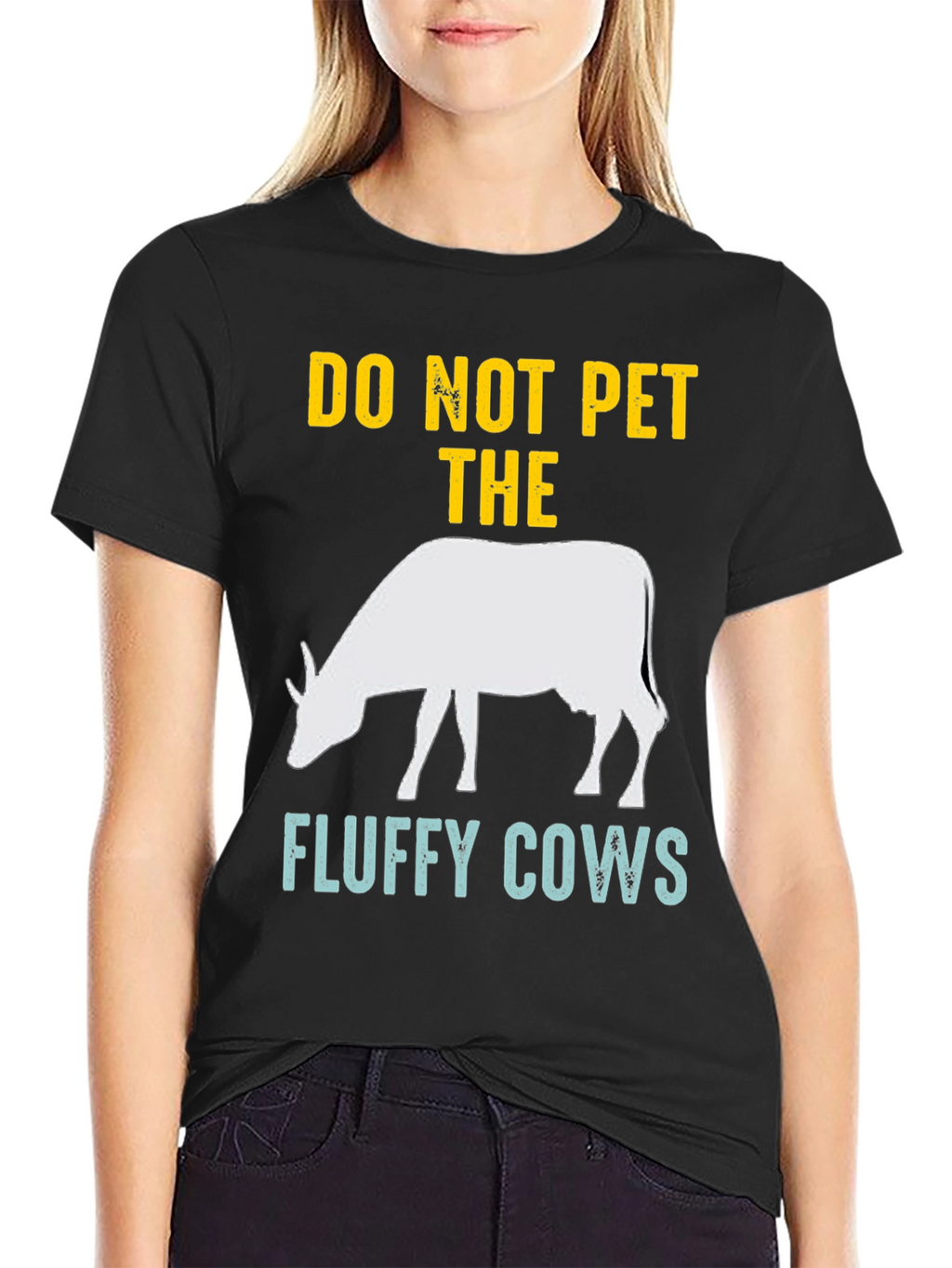 Do Not Pet The Fluffy Cows Graphic Tee
