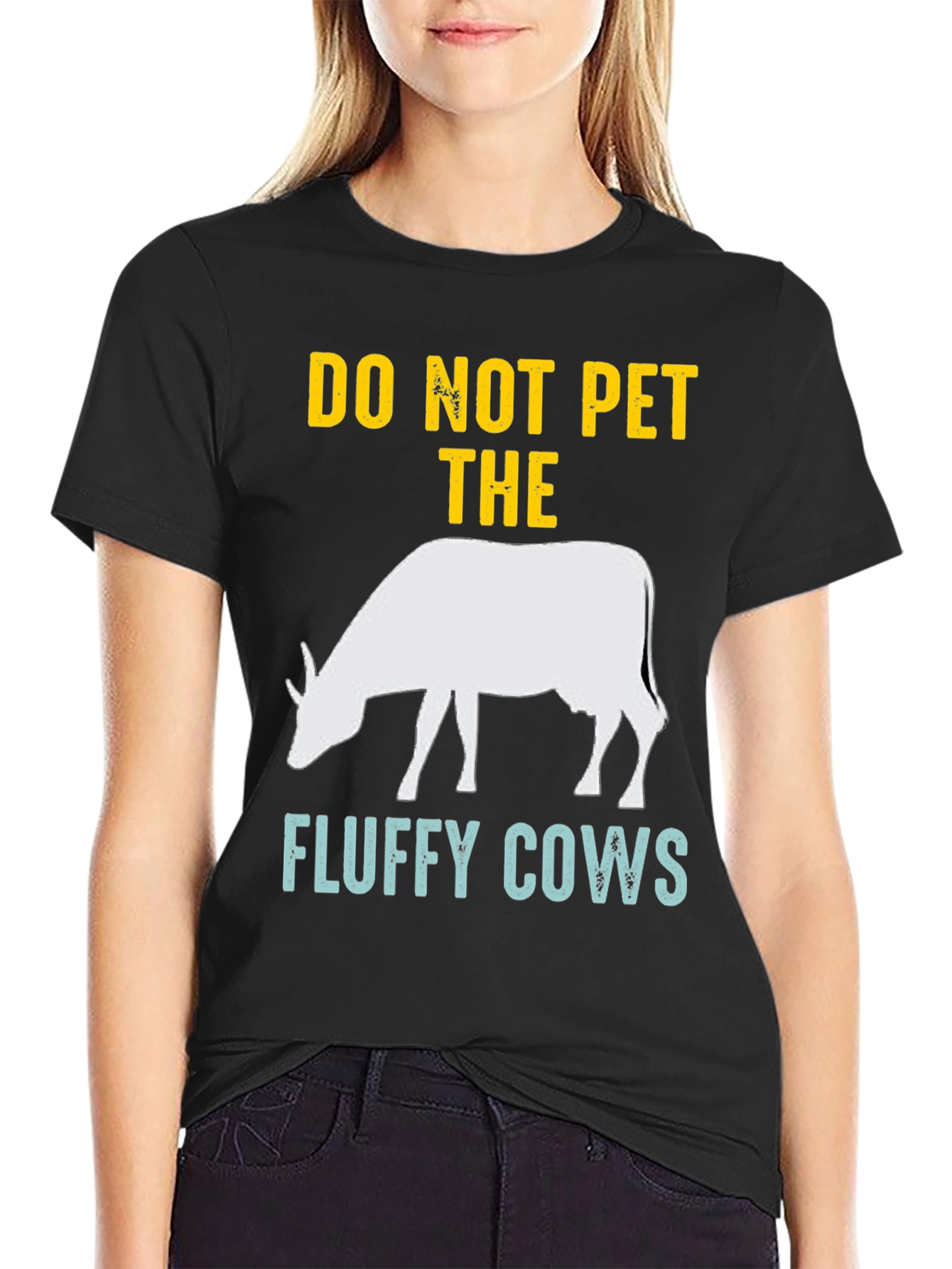 Do Not Pet The Fluffy Cows Graphic Tee