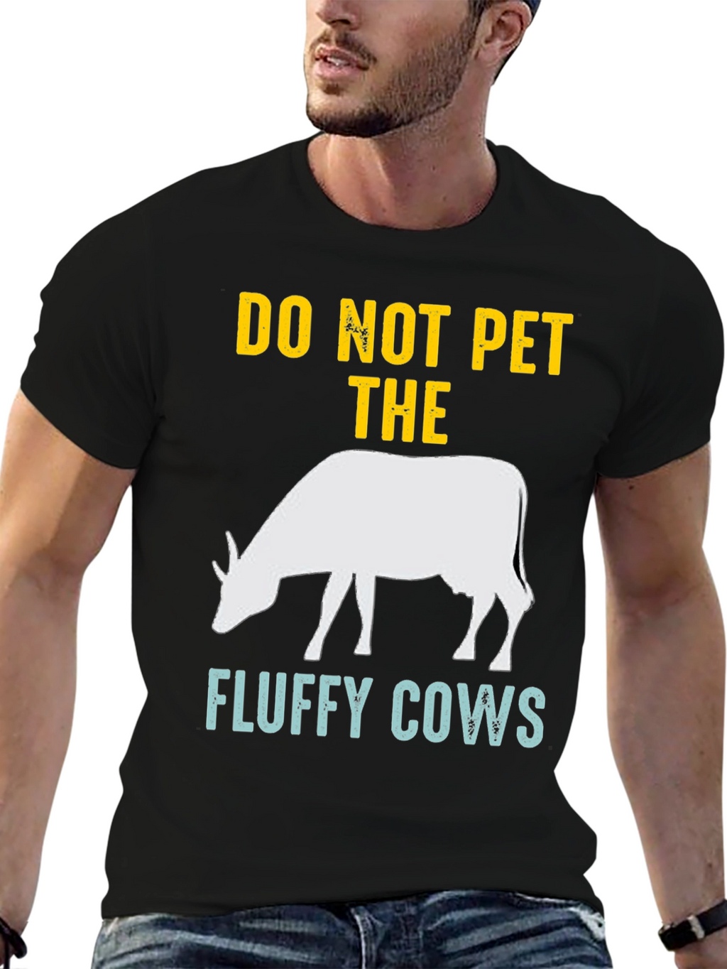 Do Not Pet The Fluffy Cows Graphic Tee