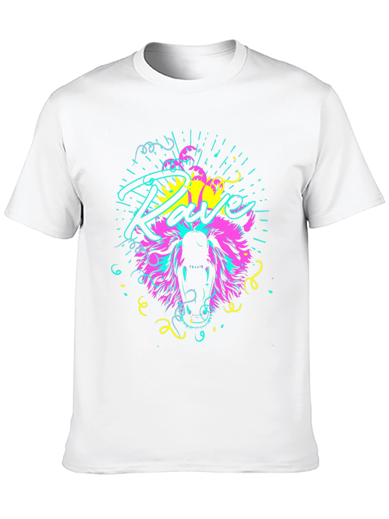 Neon Rave Bear T-Shirt - Bold Graphic Tee