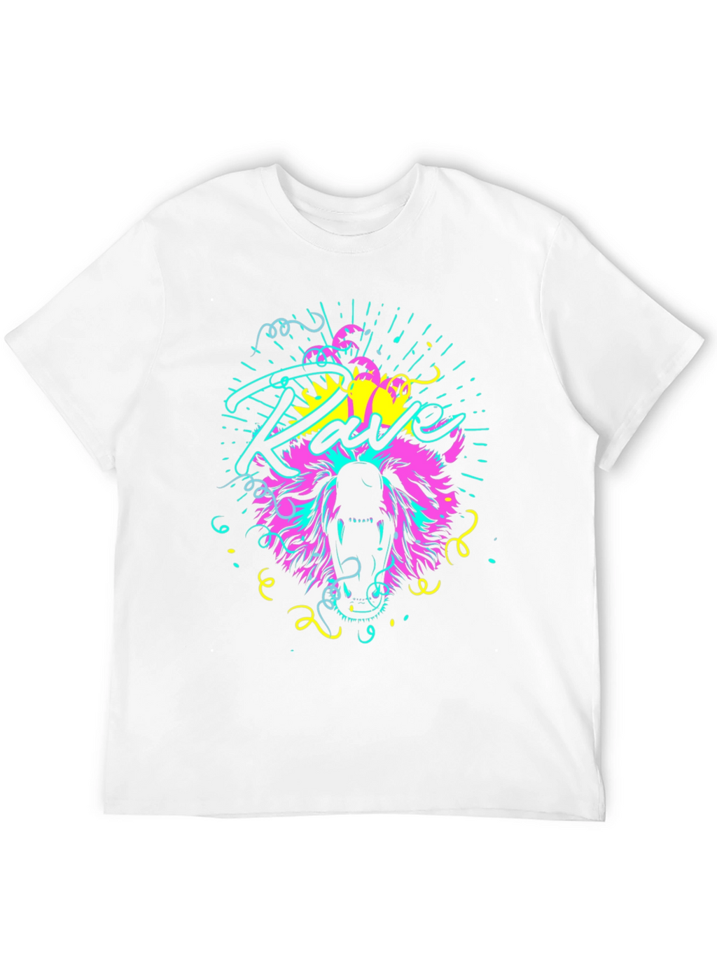 Neon Rave Bear T-Shirt - Bold Graphic Tee