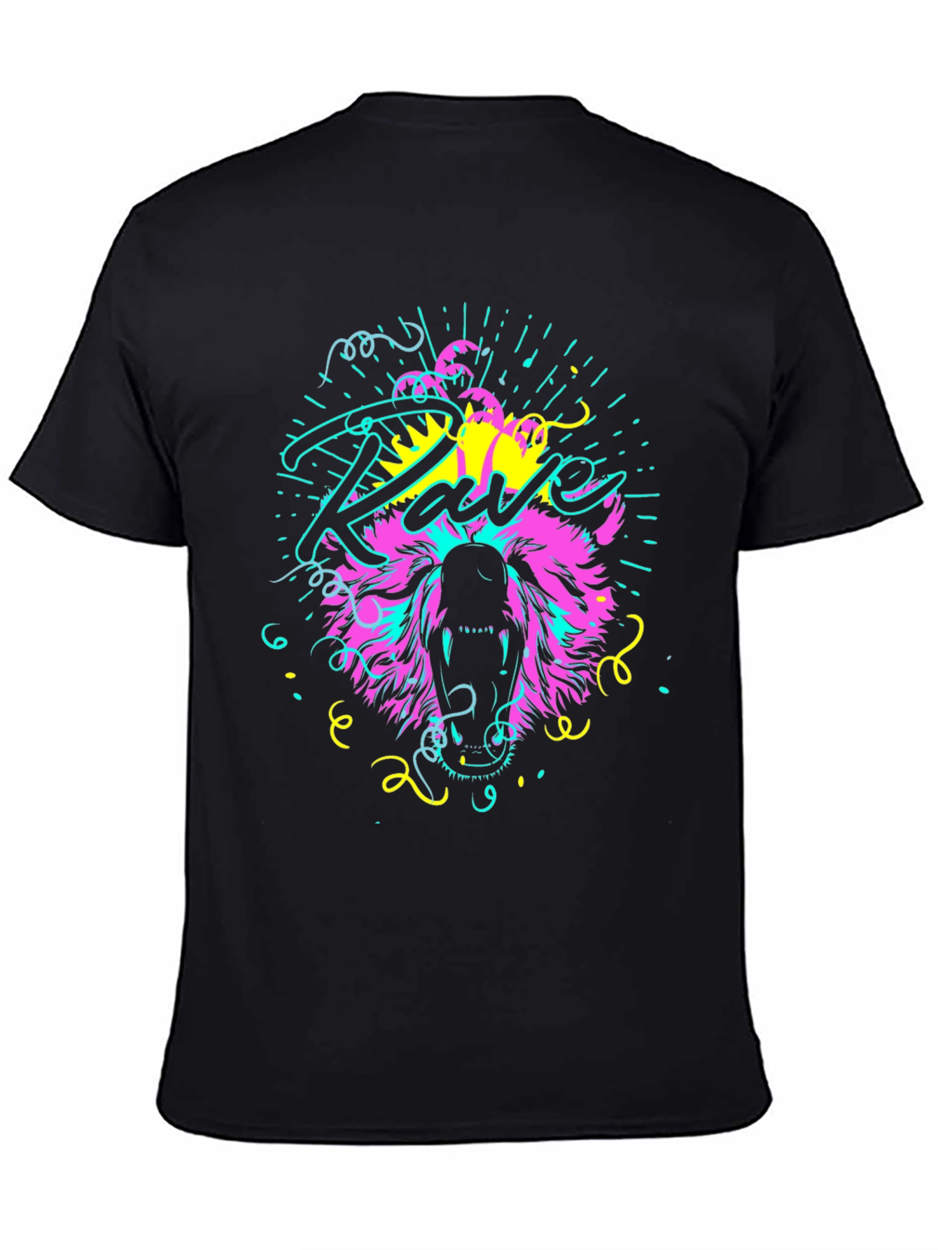 Neon Rave Bear T-Shirt - Bold Graphic Tee