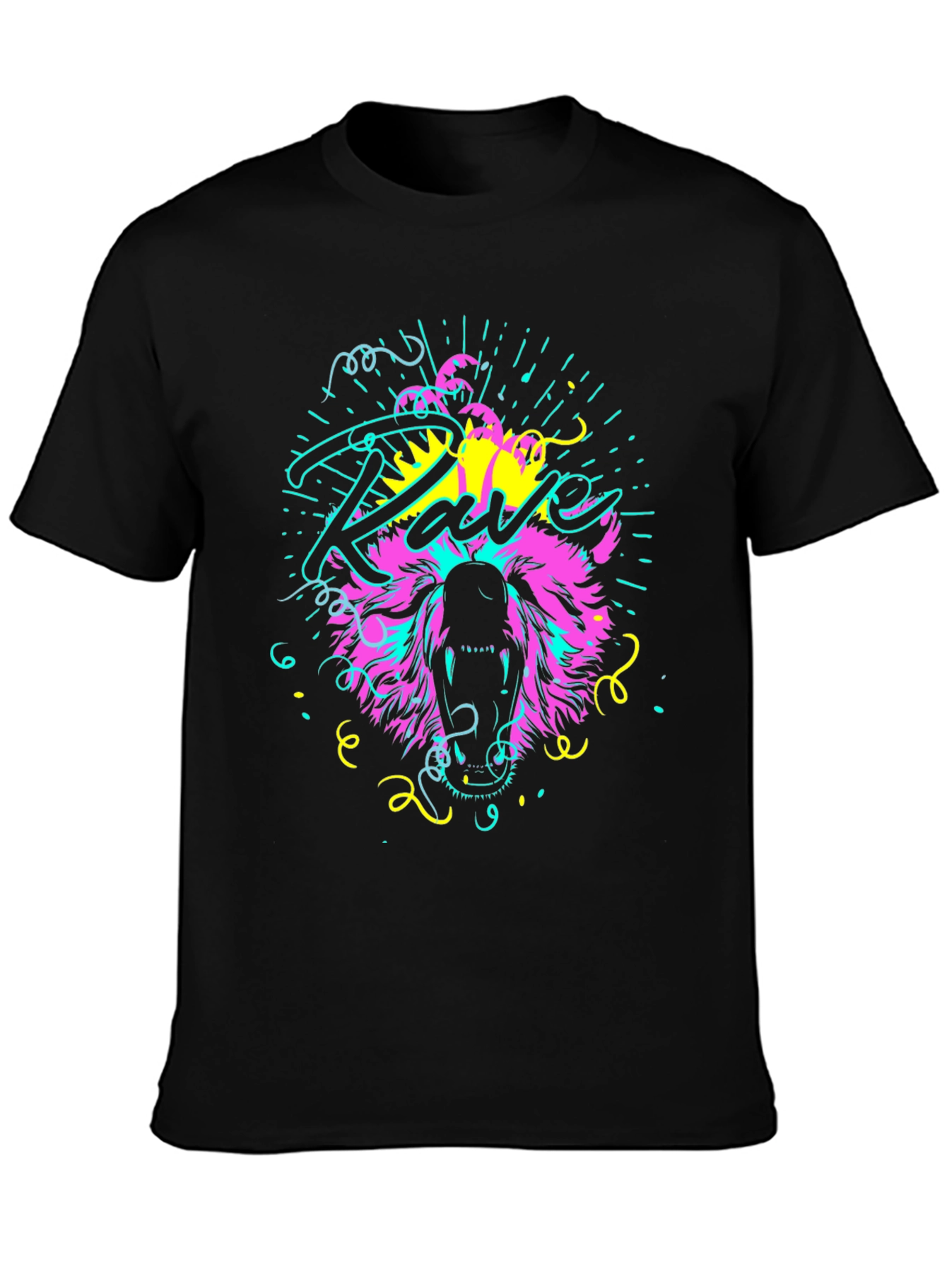 Neon Rave Bear T-Shirt - Bold Graphic Tee
