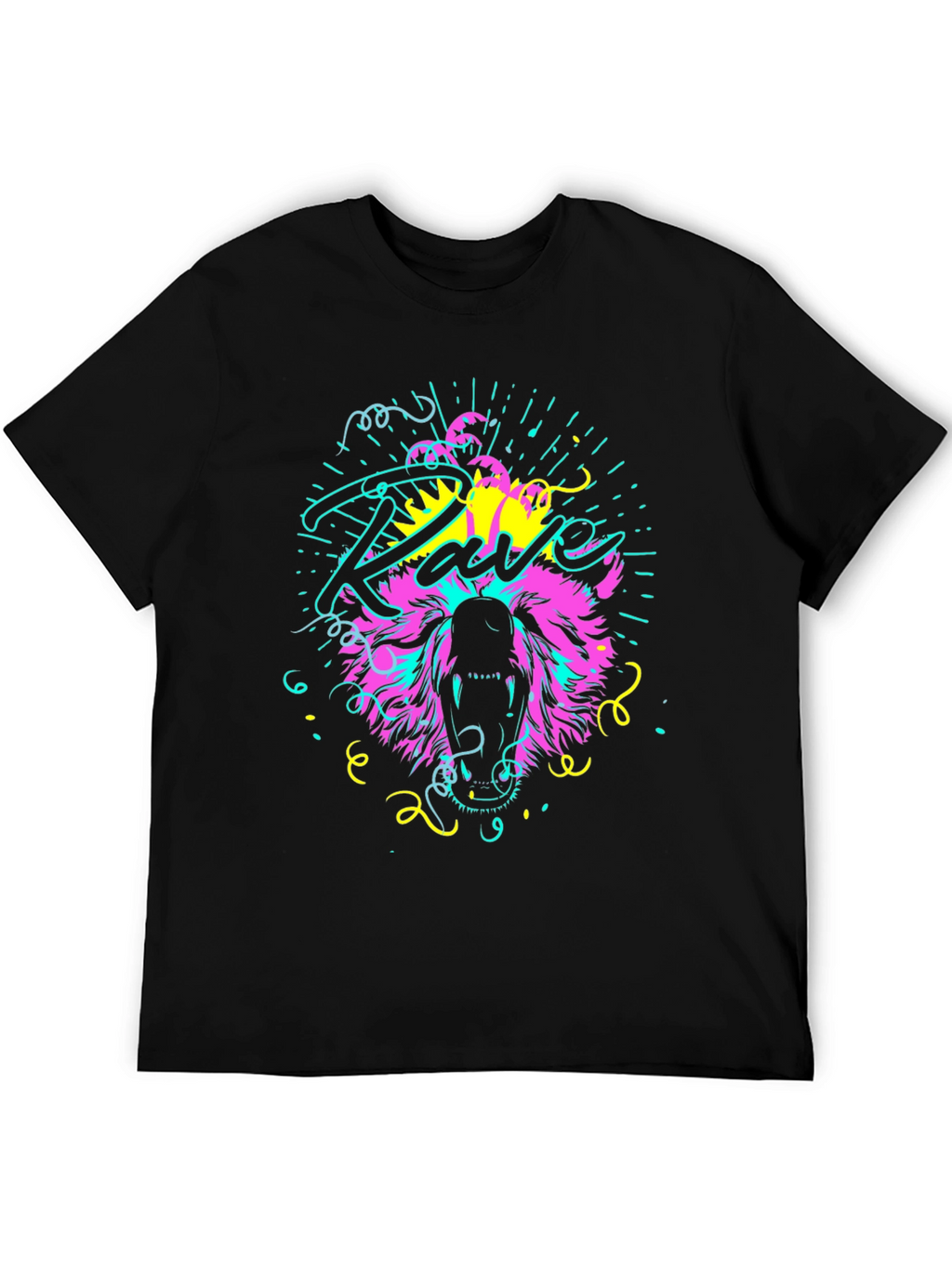 Neon Rave Bear T-Shirt - Bold Graphic Tee