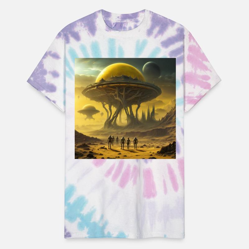 Alien Planetary Forest with Floating Cities
