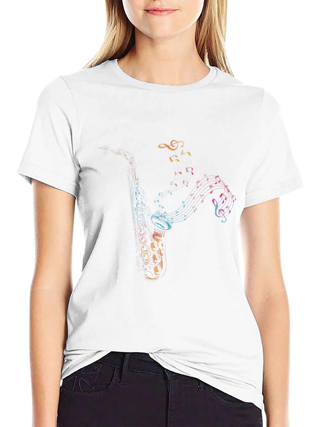 Musical Saxophone Graphic Tee - Cool Musician T-Shirt