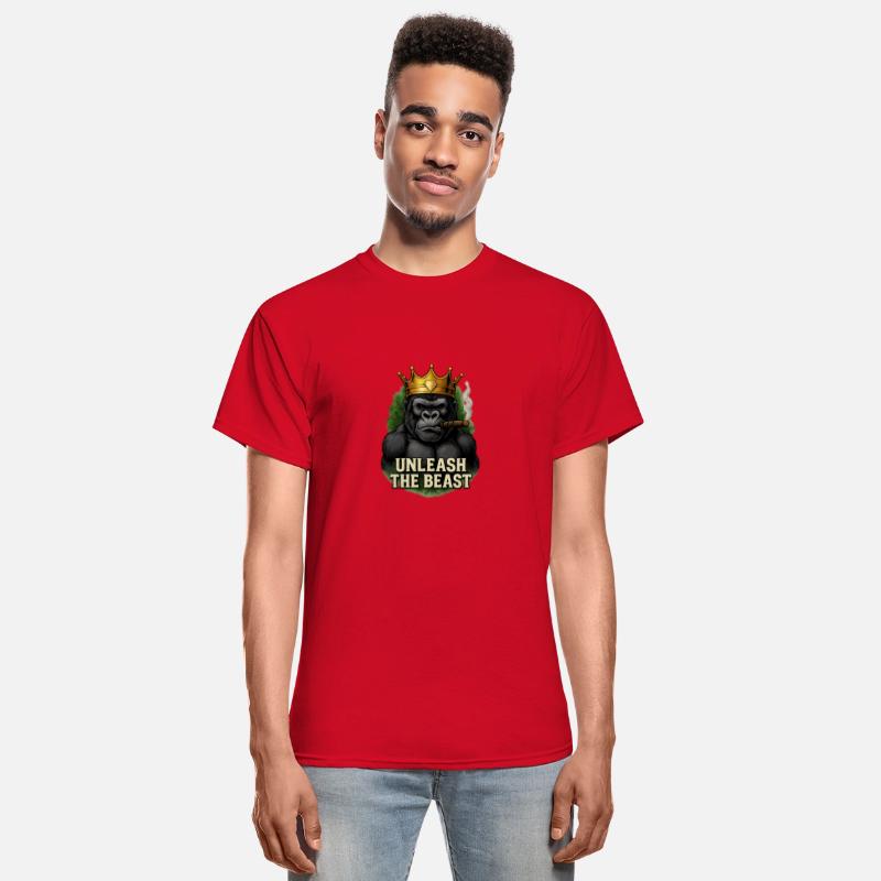 Alpha Gorilla King Smoking Crowned Ape Design