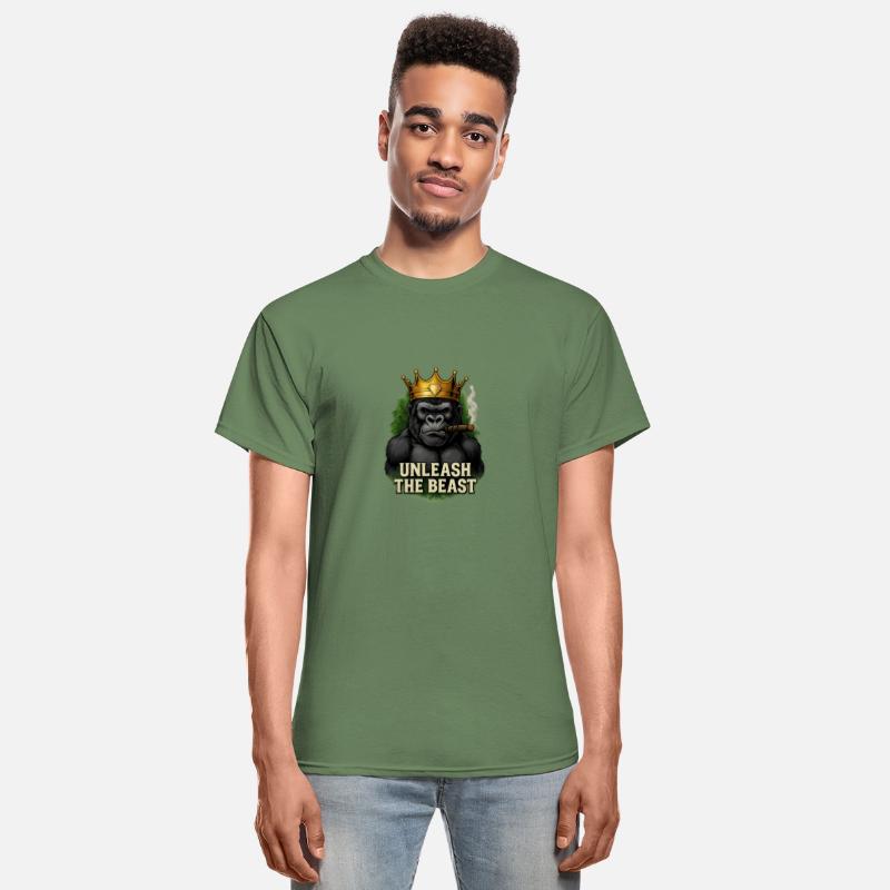 Alpha Gorilla King Smoking Crowned Ape Design