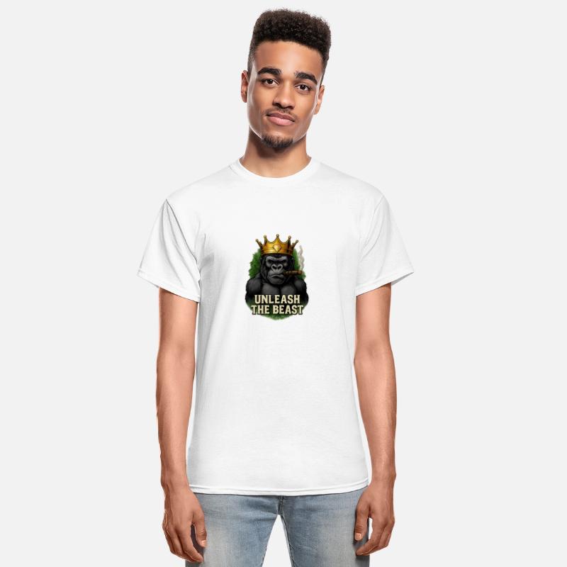 Alpha Gorilla King Smoking Crowned Ape Design