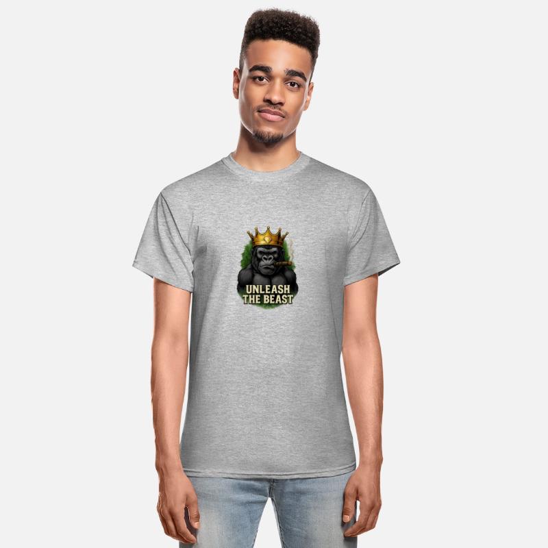 Alpha Gorilla King Smoking Crowned Ape Design