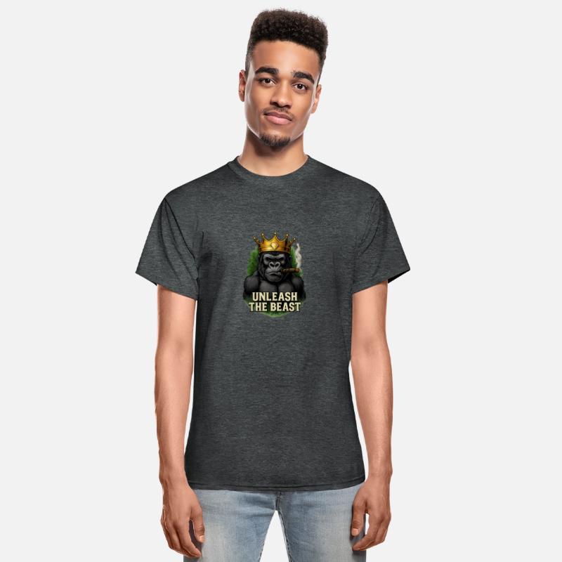 Alpha Gorilla King Smoking Crowned Ape Design